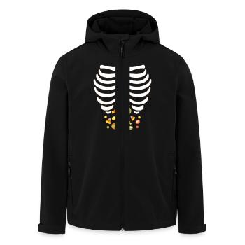 Spooky Scary Ribs Bonbons Halloween Süßes oder Saures - Recycelte Männer Softshell-Jacke von Stanley/Stella - Schwarz - Vorne - AI Model Male 185 light (185cm)