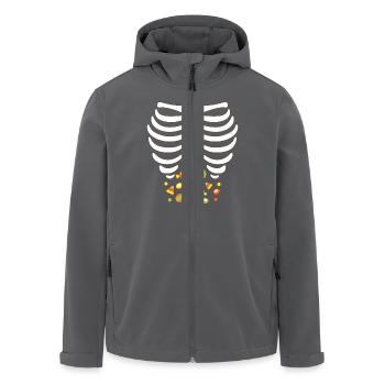 Spooky Scary Ribs Candies Halloween Trick or Treat - Men’s Recycled Softshell Jacket by Stanley/Stella - anthracite - Front - AI Model Male 185 light (185cm)