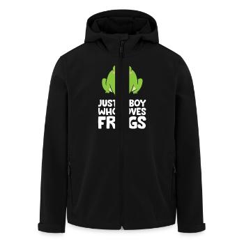 Frog cub Seul un garçon qui aime les grenouilles - Veste softshell homme en polyester recyclé Stanley/Stella - noir - Devant - AI Model Male 185 light (185cm)