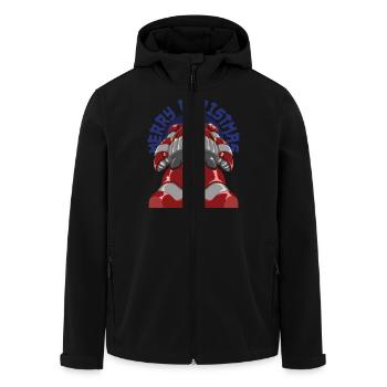 Joyeux Noël Cool Robot Père Noël Cadeau de Noël - Veste softshell homme en polyester recyclé Stanley/Stella - noir - Devant - AI Model Male 185 light (185cm)