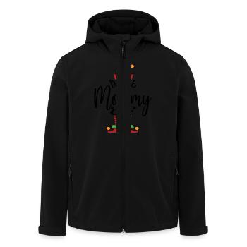 Mommy Elf Cute Funny Matching Christmas Costume - Men’s Recycled Softshell Jacket by Stanley/Stella - black - Front - AI Model Male 185 light (185cm)