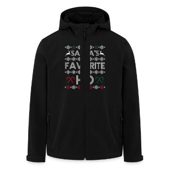 Santa's favorite ho - Men’s Recycled Softshell Jacket by Stanley/Stella - black - Front - AI Model Male 185 light (185cm)