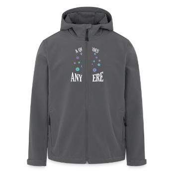 A Queen goes Anywhere Chess Brain Teaser - Men’s Recycled Softshell Jacket by Stanley/Stella - anthracite - Front - AI Model Male 185 light (185cm)
