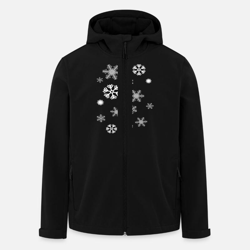 Schneeflocken - Recycelte Männer Softshell-Jacke von Stanley/Stella - Schwarz