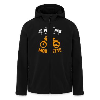 Je Peux Pas J'ai Mobylette Cadeau - Veste softshell homme en polyester recyclé Stanley/Stella - noir - Devant - AI Model Male 185 light (185cm)