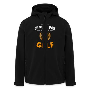Je Peux Pas J'ai Golf Cadeau Pour Joueur De Golf - Veste softshell homme en polyester recyclé Stanley/Stella - noir - Devant - AI Model Male 185 light (185cm)