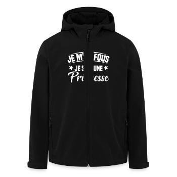 je m'en fou je suis une princesse - Veste softshell homme en polyester recyclé Stanley/Stella - noir - Devant - AI Model Male 185 light (185cm)