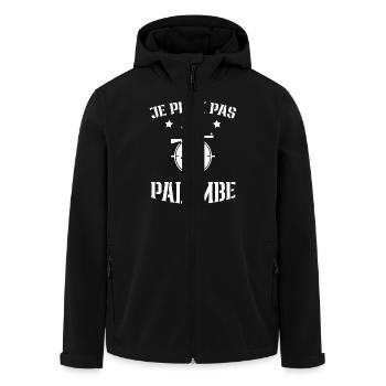 je peux pas j'ai palombe humour chasseur - Veste softshell homme en polyester recyclé Stanley/Stella - noir - Devant - AI Model Male 185 light (185cm)