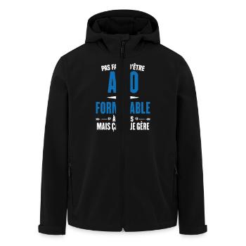 Pas Facile d'Être Ado Et Formidable À La Fois - Veste softshell homme en polyester recyclé Stanley/Stella - noir - Devant - AI Model Male 185 light (185cm)