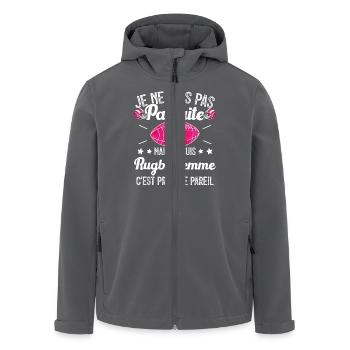 Rugby Femme Fille Cadeau Joueur De Rugby - Veste softshell homme en polyester recyclé Stanley/Stella - noir - Devant - AI Model Male 185 light (185cm)