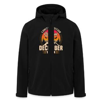 Geburtstagsgeschenk Geboren im Dezember 1994 - Recycelte Männer Softshell-Jacke von Stanley/Stella - Schwarz - Vorne - AI Model Male 185 light (185cm)