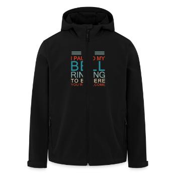 C’est drôle que j’ai interrompu ma cloche pour être ici pour un - Veste softshell homme en polyester recyclé Stanley/Stella - noir - Devant - AI Model Male 185 light (185cm)