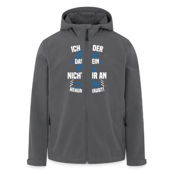 Ich Bin der Beweis DASS Papa Nicht nur an Autos - Recycelte Männer Softshell-Jacke von Stanley/Stella - Anthrazit - Vorne - AI Model Male 185 light (185cm)