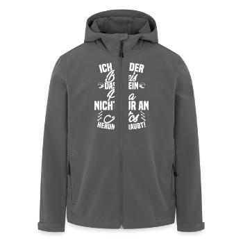 Ich Bin der Beweis DASS Papa Nicht nur an Autos - Recycelte Männer Softshell-Jacke von Stanley/Stella - Schwarz - Vorne - AI Model Male 185 light (185cm)