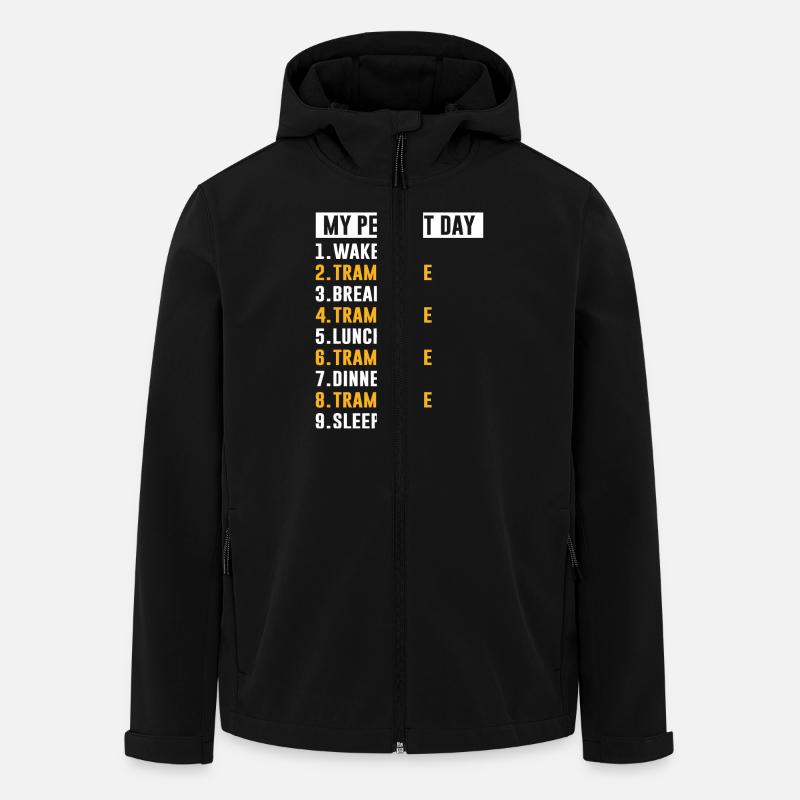 Trampolin - Recycelte Männer Softshell-Jacke von Stanley/Stella - Schwarz