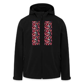 Klatschmohn - Recycelte Männer Softshell-Jacke von Stanley/Stella - Schwarz - Vorne - AI Model Male 185 light (185cm)
