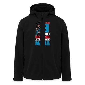 Ich bin 8 - Jungen Rocker - Recycelte Männer Softshell-Jacke von Stanley/Stella - Schwarz - Vorne - AI Model Male 185 light (185cm)