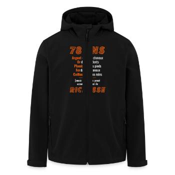 78 Ans Anniversaire Drôle Idée Cadeau - Veste softshell homme en polyester recyclé Stanley/Stella - noir - Devant - AI Model Male 185 light (185cm)