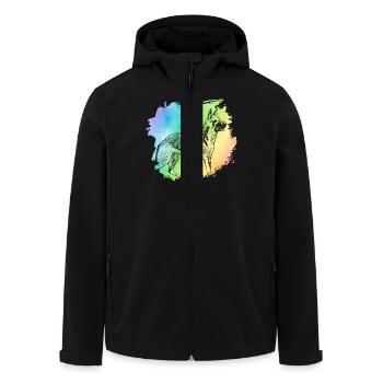 Deutscher Schäferhund - Recycelte Männer Softshell-Jacke von Stanley/Stella - Schwarz - Vorne - AI Model Male 185 light (185cm)