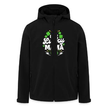 Saint Patrick Eine glückliche Mama - Recycelte Männer Softshell-Jacke von Stanley/Stella - Schwarz - Vorne - AI Model Male 185 light (185cm)