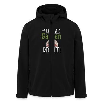Funny Life's A Garden Mole Problems Chemistry Mole - Men’s Recycled Softshell Jacket by Stanley/Stella - black - Front - AI Model Male 185 light (185cm)