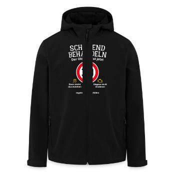 30. Geburtstag Schonend Behandeln Oldtimer Ist 30 - Recycelte Männer Softshell-Jacke von Stanley/Stella - Schwarz - Vorne - AI Model Male 185 light (185cm)