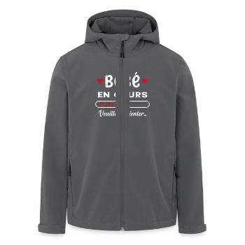 Bébé en cours - Veste softshell homme en polyester recyclé Stanley/Stella - charbon - Devant - AI Model Male 185 light (185cm)