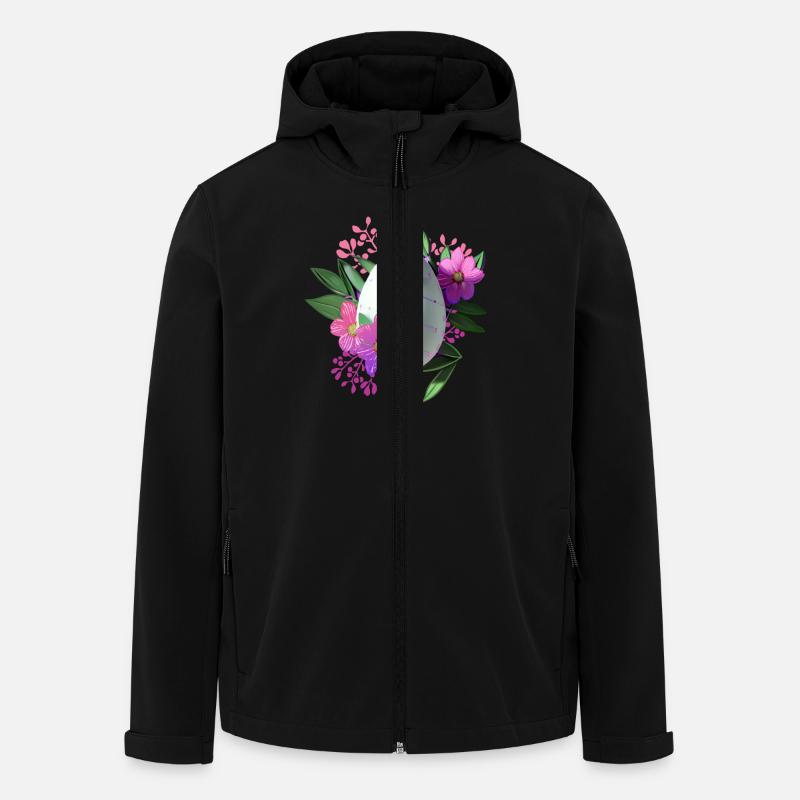 Fleurs Easter Egg Floral - Veste softshell homme en polyester recyclé Stanley/Stella - noir