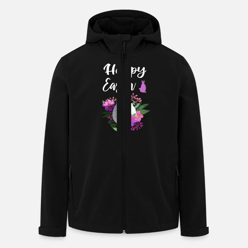 Frohe Ostern Blumen Osterei - Recycelte Männer Softshell-Jacke von Stanley/Stella - Schwarz