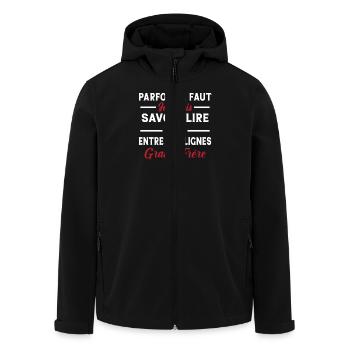 Je Vais Être Grand Frère Futur Grand Frère Enfant - Veste softshell homme en polyester recyclé Stanley/Stella - noir - Devant - AI Model Male 185 light (185cm)