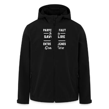 Je Vais Être Grand Frère Futur Grand Frère Enfant - Veste softshell homme en polyester recyclé Stanley/Stella - noir - Devant - AI Model Male 185 light (185cm)