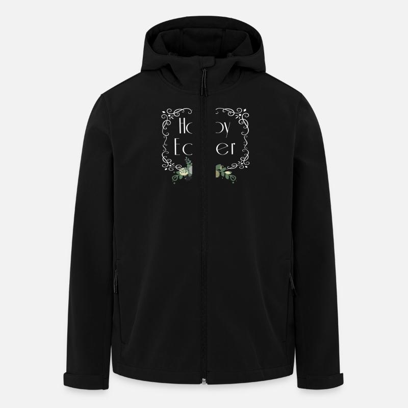 Happy Easter Floral - Men’s Recycled Softshell Jacket by Stanley/Stella - black