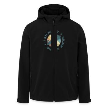 Je suis heureux un l’eau SUP Stand up Paddle - Veste softshell homme en polyester recyclé Stanley/Stella - noir - Devant - AI Model Male 185 light (185cm)
