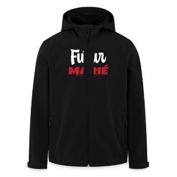 Homme Futur Marié Cadeau Humour EVG - Veste softshell homme en polyester recyclé Stanley/Stella - noir - Devant - AI Model Male 185 light (185cm)