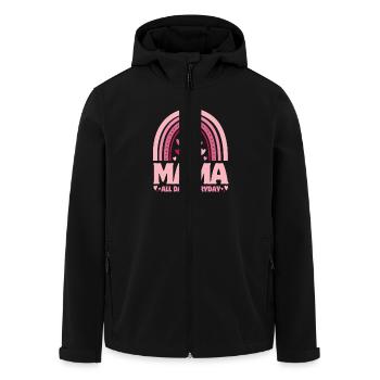 Fête des mères - Maman tous les jours... - Veste softshell homme en polyester recyclé Stanley/Stella - noir - Devant - AI Model Male 185 light (185cm)