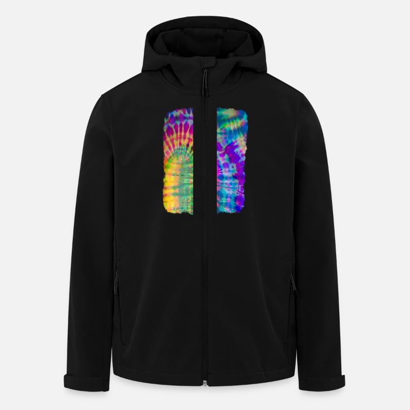 Tie Dye Batik - Recycelte Männer Softshell-Jacke von Stanley/Stella - Schwarz
