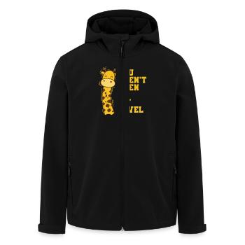 You aren't even on my Level Giraffe Safari - Men’s Recycled Softshell Jacket by Stanley/Stella - black - Front - AI Model Male 185 light (185cm)