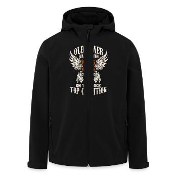 23 year old classic car rocker fan biker - Recycelte Männer Softshell-Jacke von Stanley/Stella - Schwarz - Vorne - AI Model Male 185 light (185cm)