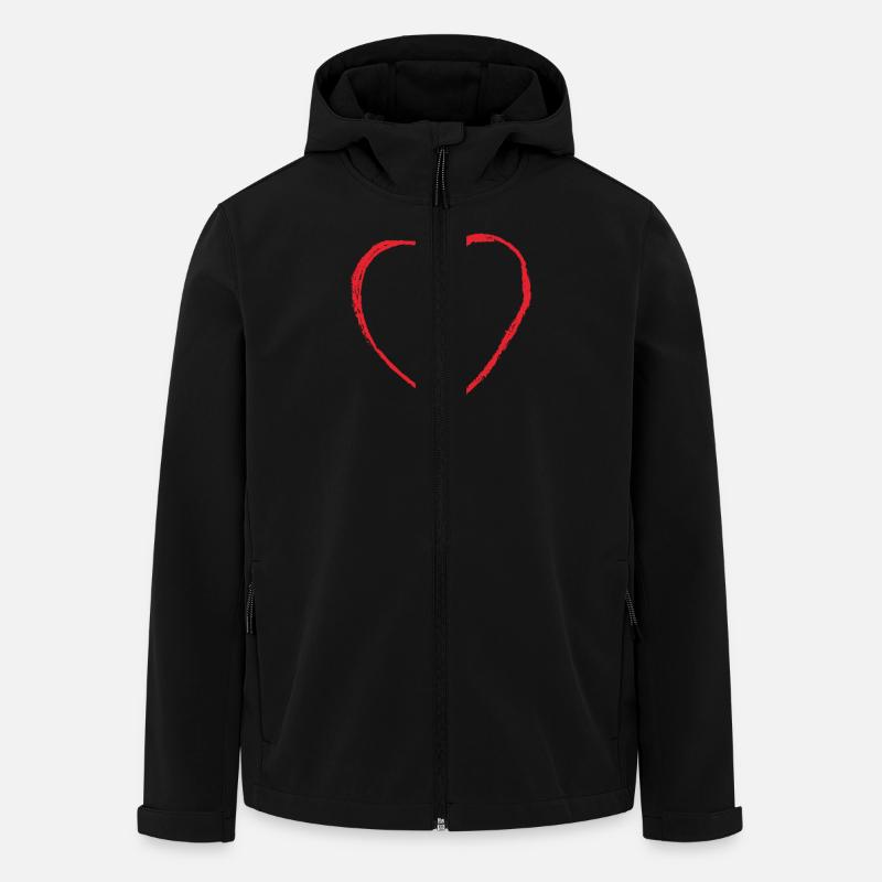 Großes Herz - Recycelte Männer Softshell-Jacke von Stanley/Stella - Schwarz