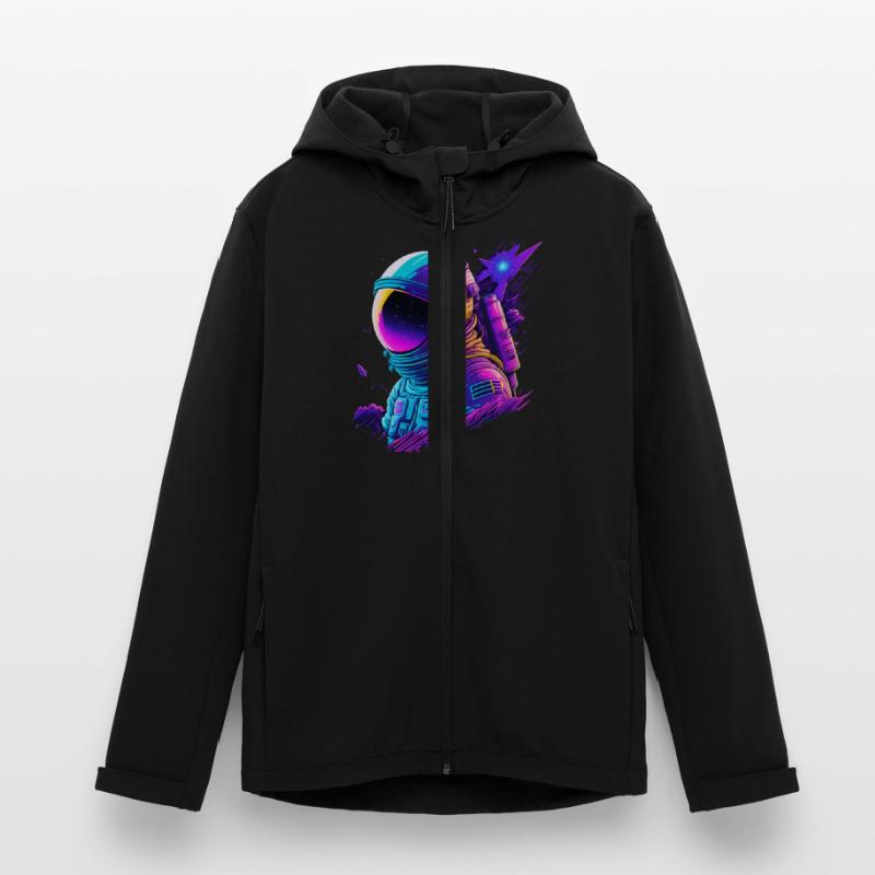 Synthwave Astronaut Space Explorer Recycelte Männer Softshell-Jacke von Stanley/Stella
