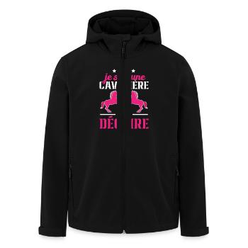 Ich bin ein Reiter, der Geschenke zerreißt - Recycelte Männer Softshell-Jacke von Stanley/Stella - Schwarz - Vorne - AI Model Male 185 light (185cm)