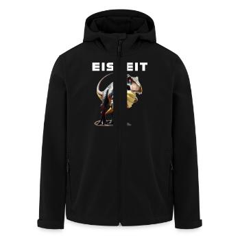L’ère glaciaire avec les dinosaures - Veste softshell homme en polyester recyclé Stanley/Stella - noir - Devant - AI Model Male 185 light (185cm)