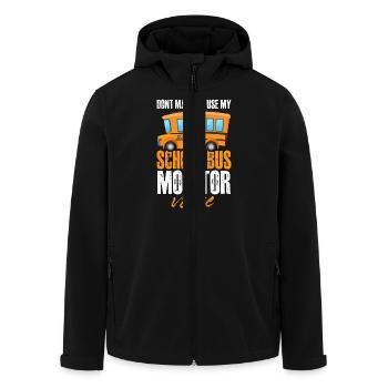 Funny School Bus Monitor - School Bus Assistant - Men’s Recycled Softshell Jacket by Stanley/Stella - black - Front - AI Model Male 185 light (185cm)