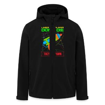 Laser Tag player Don't Die They Respawn - Recycelte Männer Softshell-Jacke von Stanley/Stella - Schwarz - Vorne - AI Model Male 185 light (185cm)