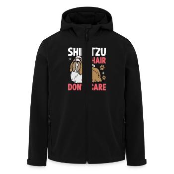 Shih Tzu hair don't care - Recycelte Männer Softshell-Jacke von Stanley/Stella - Schwarz - Vorne - AI Model Male 185 light (185cm)