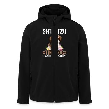 Shih Tzu tiny dog giant personality - Recycelte Männer Softshell-Jacke von Stanley/Stella - Schwarz - Vorne - AI Model Male 185 light (185cm)