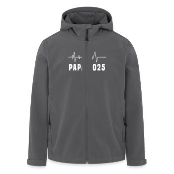 Papa 2025 Frequenz Herschlag - Recycelte Männer Softshell-Jacke von Stanley/Stella - Schwarz - Vorne - AI Model Male 185 light (185cm)