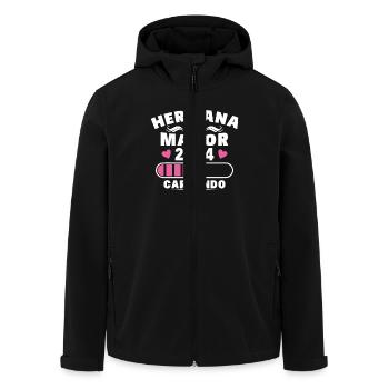 Grande Sœur 2024 - Veste softshell homme en polyester recyclé Stanley/Stella - noir - Devant - AI Model Male 185 light (185cm)
