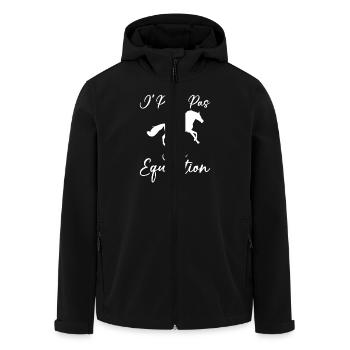 Je Peux Pas J'ai Équitation - Veste softshell homme en polyester recyclé Stanley/Stella - noir - Devant - AI Model Male 185 light (185cm)