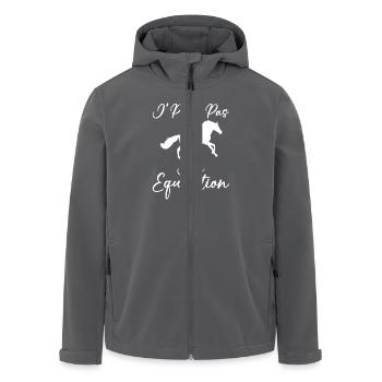 Je Peux Pas J'ai Équitation - Veste softshell homme en polyester recyclé Stanley/Stella - charbon - Devant - AI Model Male 185 light (185cm)